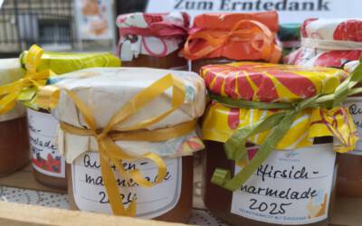 Teilen und Wachsen vor dem Adventhaus